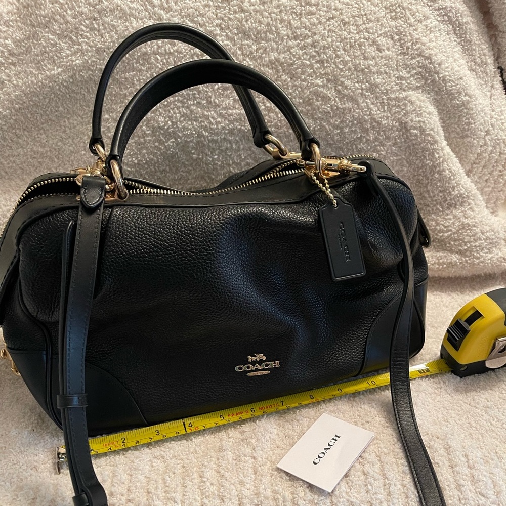 Coach satchel. Buttery soft pebble leather. Used once.